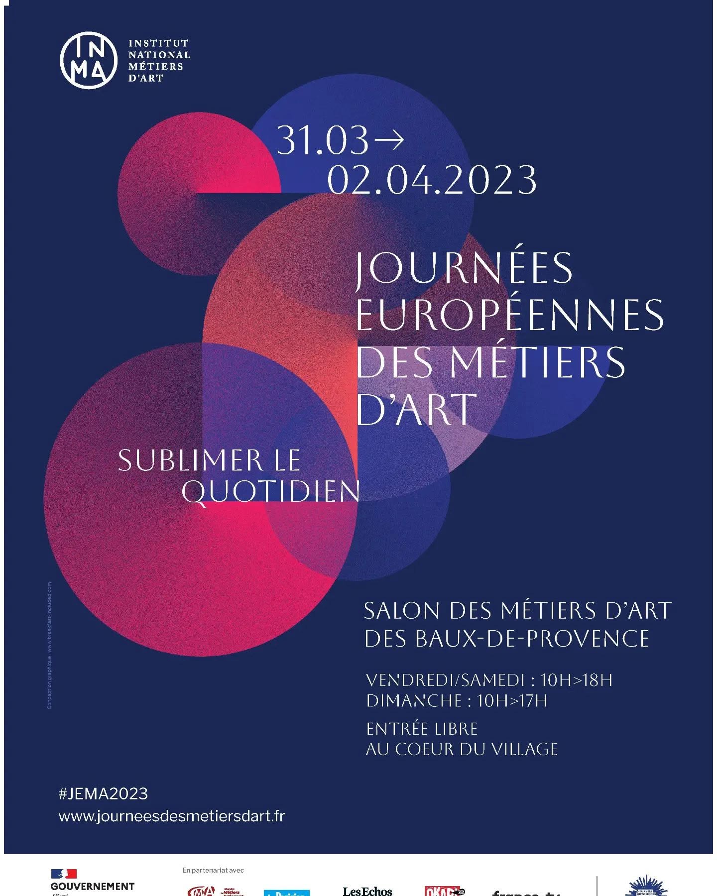 Affiche des Journées Européennes des Métiers d'Art aux Baux-de-Provence